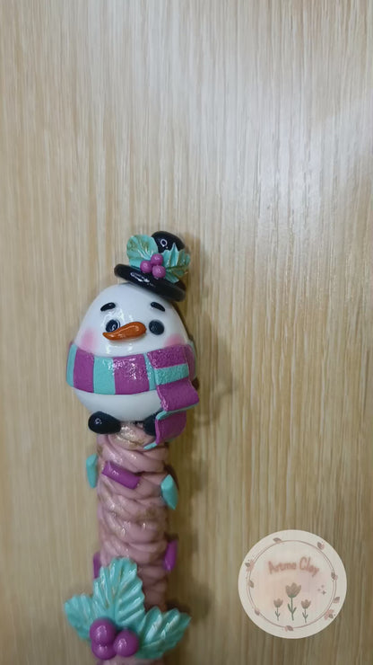 BOLÍGRAFO MUÑEQUITO DE NIEVE DULCE NAVIDAD