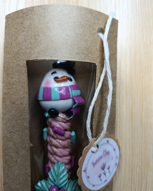 BOLÍGRAFO MUÑEQUITO DE NIEVE DULCE NAVIDAD