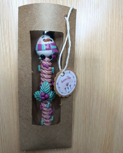 BOLÍGRAFO MUÑEQUITO DE NIEVE DULCE NAVIDAD